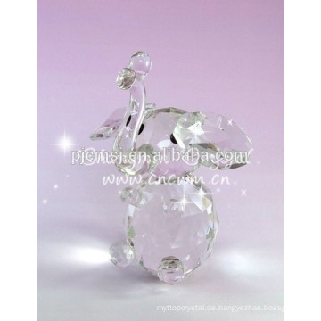 Clear Crystal Elephant Figuren für Hauptdekorationen